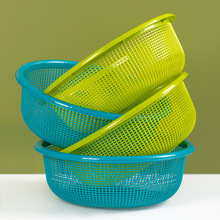 茶花洗菜筐水果筐收纳筐雅致圆筛30CM01129