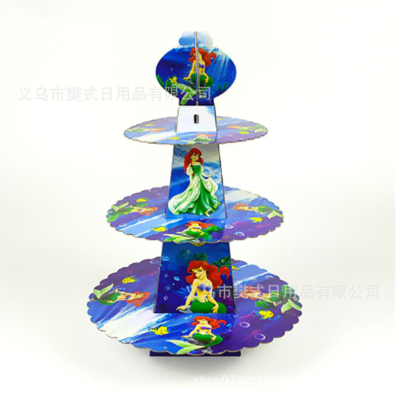 亚马逊蛋糕架史迪奇蜘蛛侠公主美人鱼马里奥蛋糕展示架派对装饰|undefined
