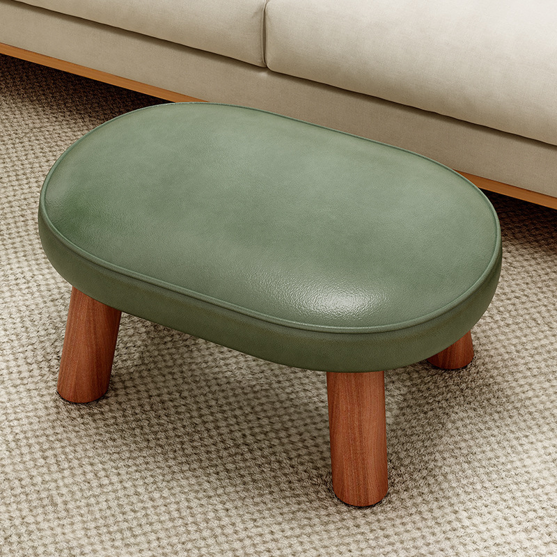 Creative Small Stool for Home Use, Low Stool for Living Room, Durable Bench for Children, Sturdy Sofa Footstool, Solid Wood Shoe-Changing Stool