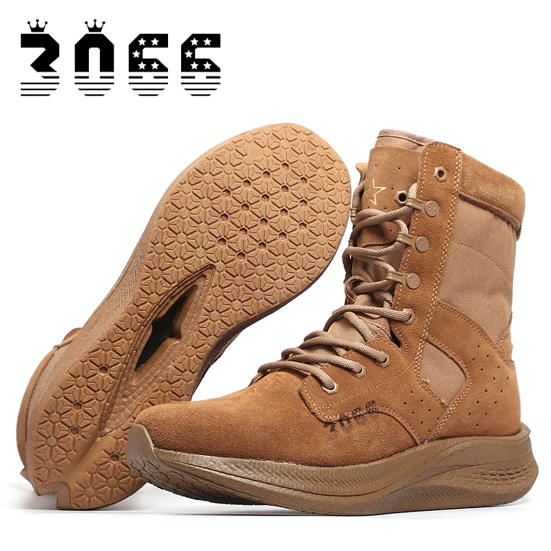 Botas tácticas marrones con placa de carbono – zapatos para correr, amortiguación cómoda, evaluación física