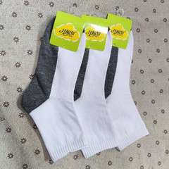 Children's pure cotton knee socks, solid color cotton socks for autumn and winter, children's gray bottom socks, all-cotton socks, factory wholesale