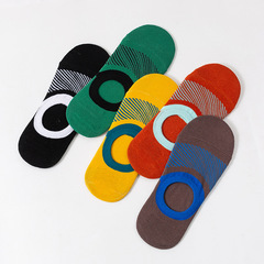 Men's summer boat socks, short socks, sweat-absorbing, low-cut, anti-slip and deodorant, invisible, non-slip, pure cotton