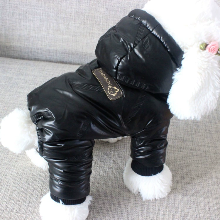 Одежда для собак Осенне-зимнее домашнее животное Тедди Горький медведь Щенок Маленькая собака Щенок Утолщенное теплое зимнее хлопковое пальто с четырьмя ногами