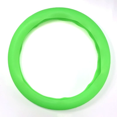Steering wheel cover Cover Four Seasons Universal Ultra-thin - silicone-fluorescent-green-steering-wheel-1-38cm