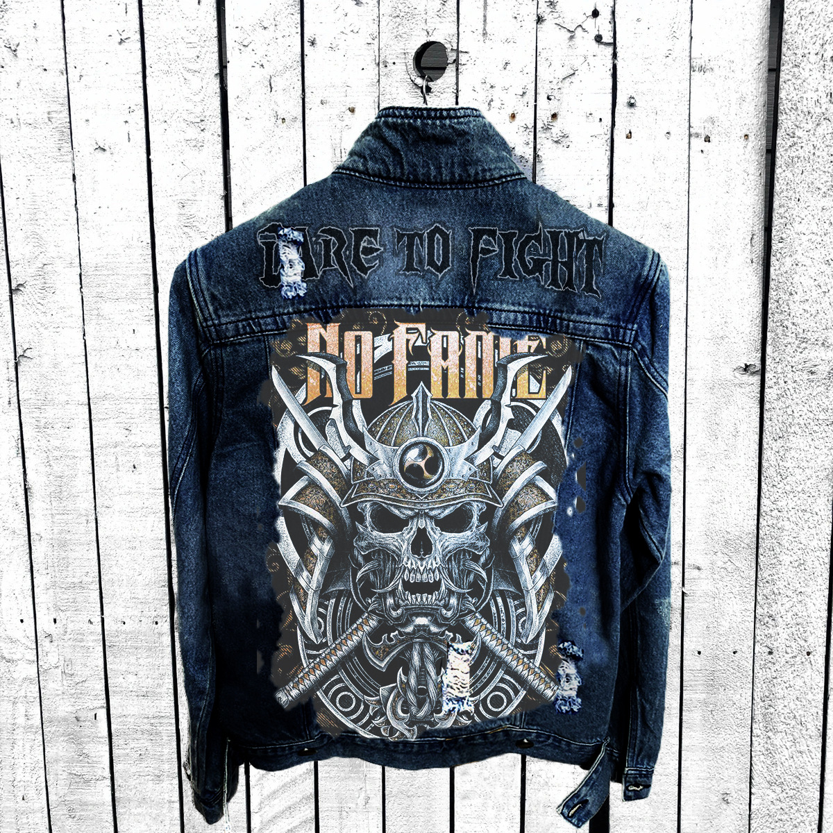 Men's Denim Jacket Round Neck Casual Printed Jacket For Autumn_voghion.com