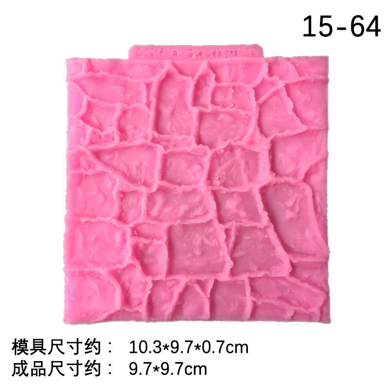Azulejo de pared de simulación patrón piel fondant cake Edge molde de silicona Nuevo fondant textura realista en stock al por mayor