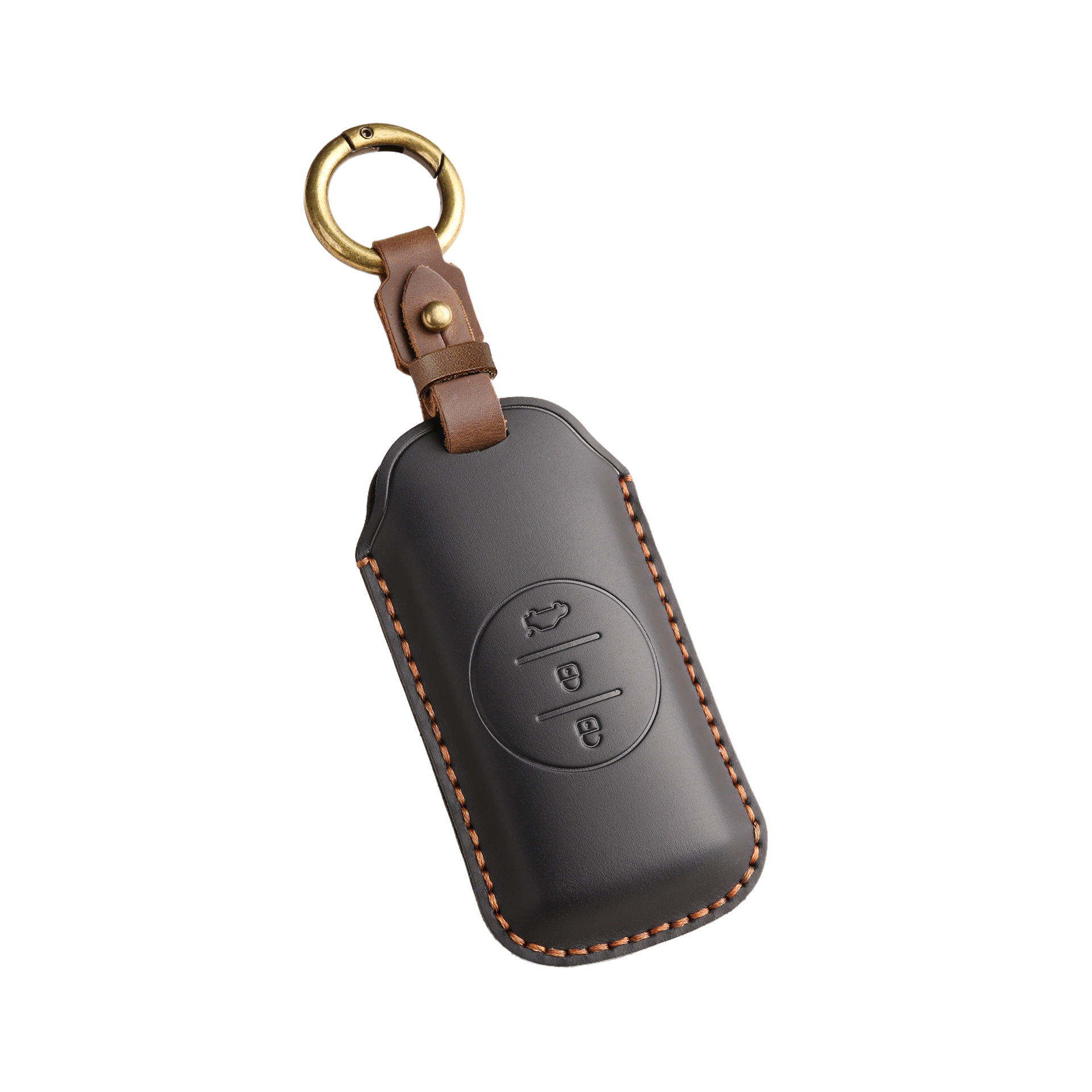 New Retro Key Cover Suitable for Chery Xingtu Car Tiggo 7 Special Handmade Leather Key Case Buckle