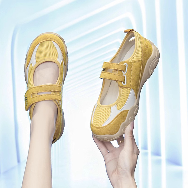 ultra-soft sports breathable Mary Jane shoes platform with velcro