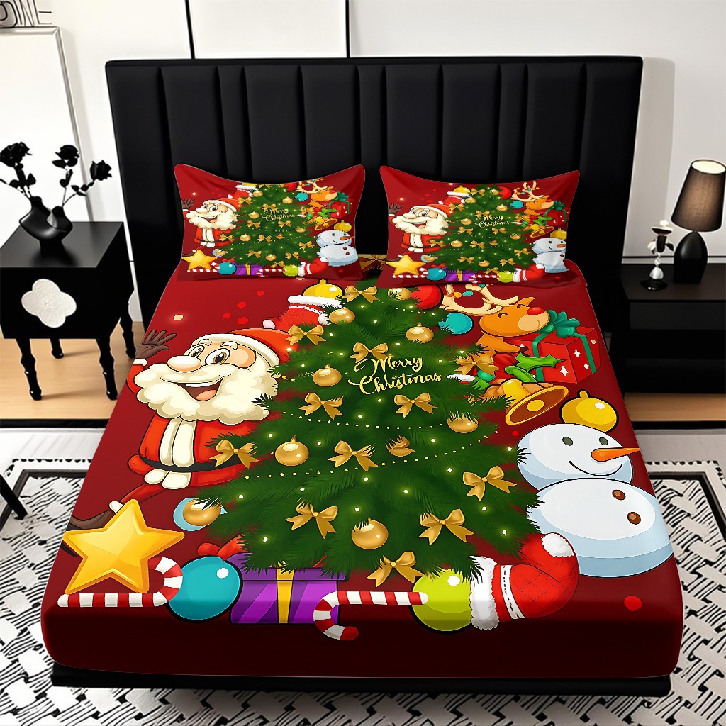 TEMU / JIT Navidad impresión digital cama Kasa Kit suave transpirable impresión digital de alta definición para diseñar