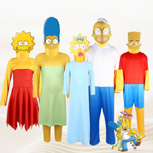 跨境新品Simpsons动画同款cosplay服饰舞台表演服cos辛普森一家