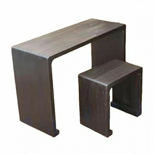 Lankao Paulownia Ancient Style Guqin Table and Stool, Handcrafted Professional Multifunctional Solid Wood Integrated Table and Stool
