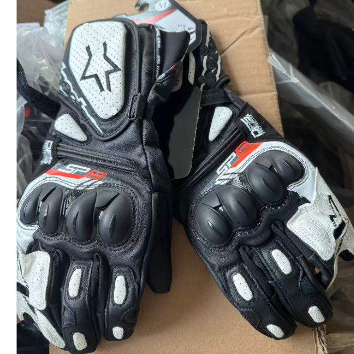 Cuatro estaciones guantes de pantalla táctil de cuero guantes de motocicletas guantes de ciclismo jinetes de carretera guantes antideslizantes resistentes al desgaste
