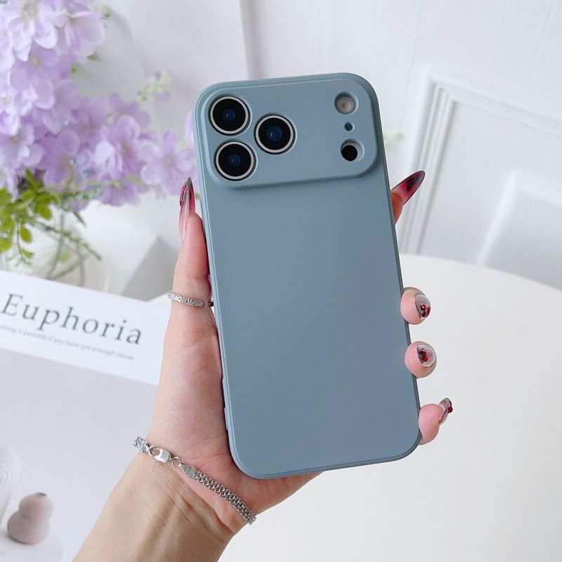 适用iPhone17promax全系列魔方直边液态硅胶手机壳全包精孔手机壳|undefined