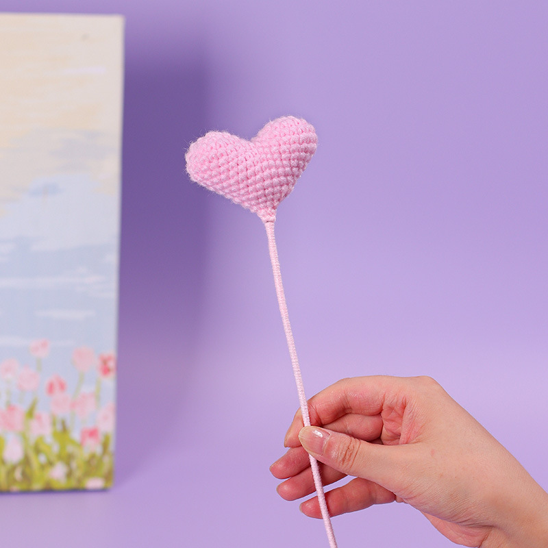 クロスボーダーの手編みの完成品の小さい花束は花の毛糸のメリヤスの花束を模倣します。|undefined