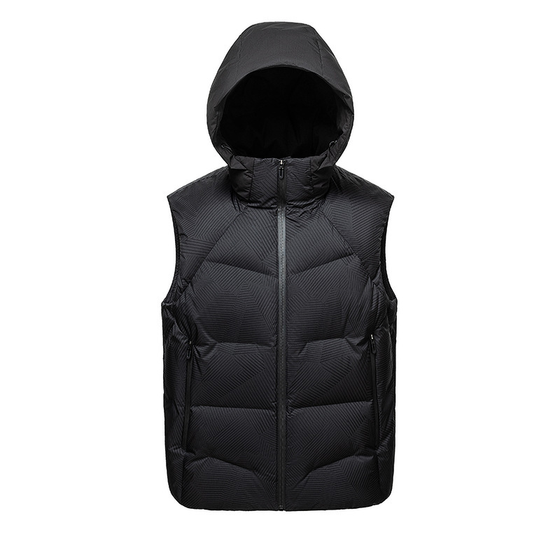 New autumn and winter hooded 90% white goose down vest, fashionable, trendy, comfortable, youthful, popular, warm down jacket for men New autumn and winter hooded 90% white goose down vest, fashionable, trendy, comfortable, youthful, popular, warm down jacket for men