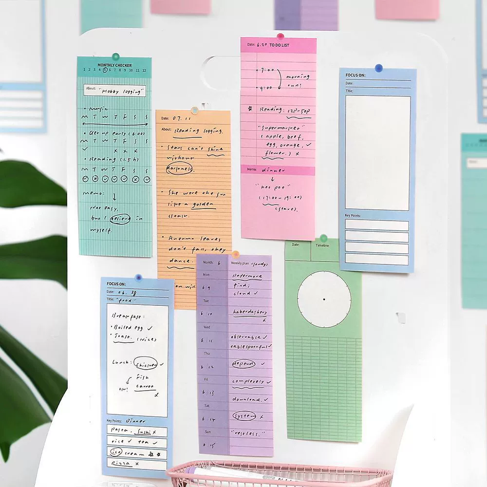 Блокнот PaperMore Life progress, серия из двух маркеров, простой план, список материалов, ручной счет, основание, украшение