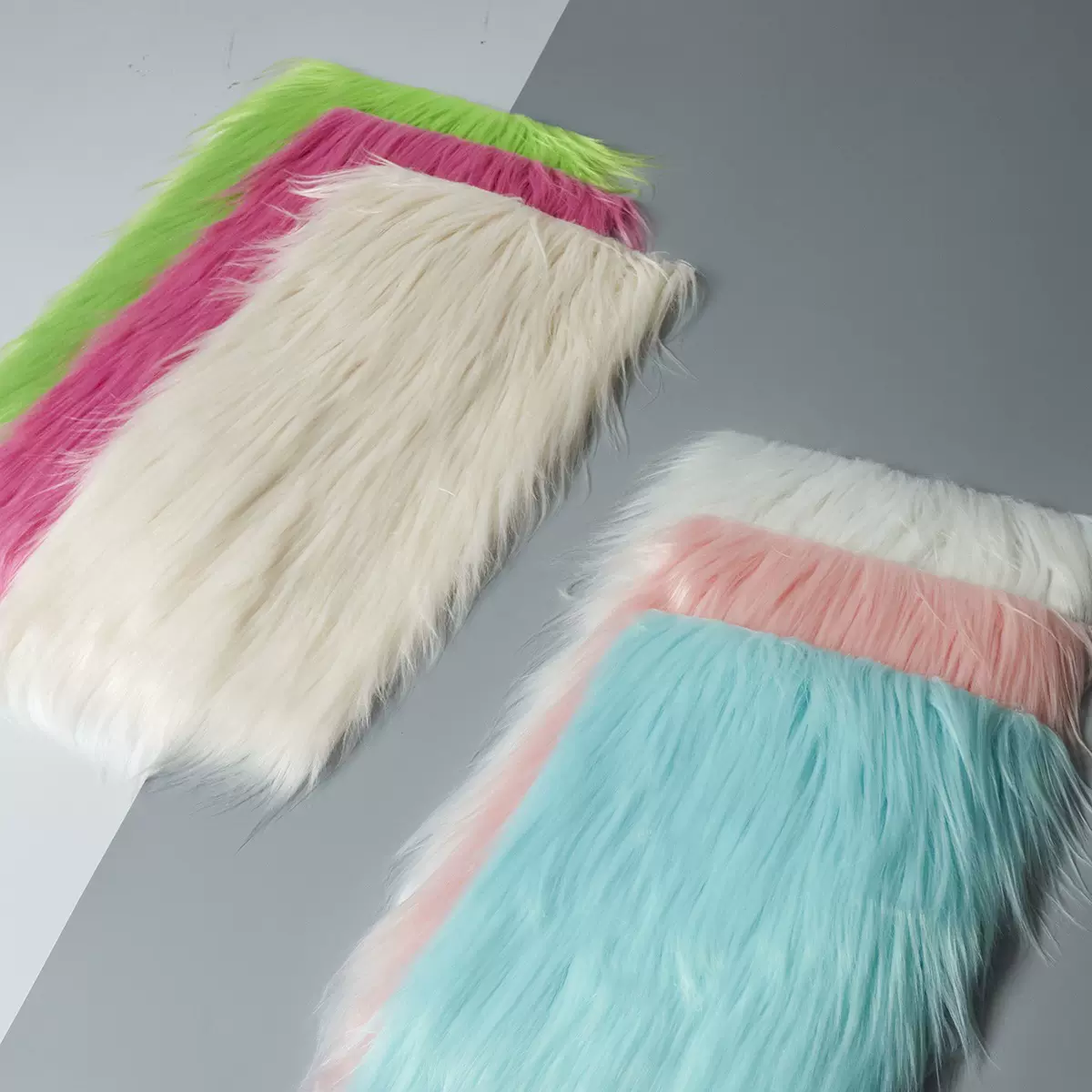 25*45cm厂家现货9cm落水毛长毛绒玩具diy抱枕服装裁片腈纶滚束绒