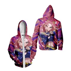 3D新款电影KPop Demon Hunters猎魔女团时尚套头连帽带帽拉链卫衣
