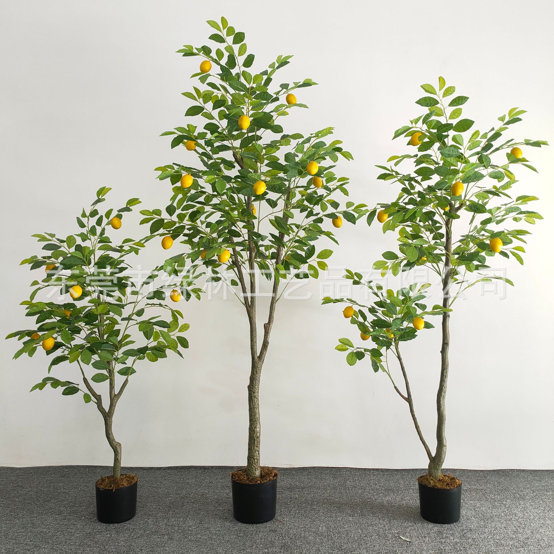 Simulación Lemon Tree potted Home Living Room decoración de interiores simulación planta verde fábrica al por mayor