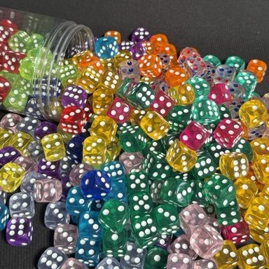 18mm Transparent Rounded Corner Table Game Role-Playing Props Game Entertainment Teaching Acrylic Crystal Large Dice Iridescent