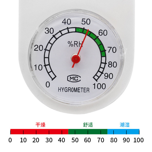 Indoor temperature and humidity meter, breeding and planting frozen pointer temperature and humidity meter, long wall-mounted hygrometer and thermometer