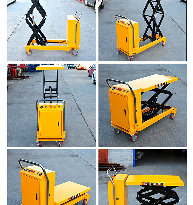 Electric Lift Platform Cart, Mobile Scissor-Type Small Lift, Mold Transport Cart, Small Flatbed Handcart