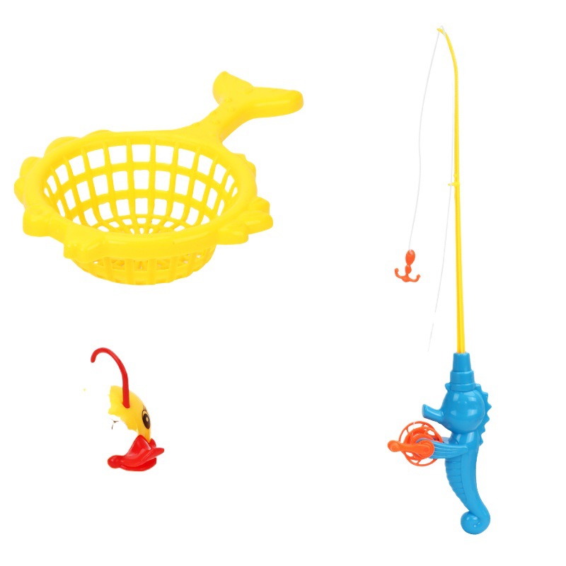 Juguete de pesca de pato de inducción transfronterizo de pandillas nuevo traje de pesca para niños que emite luz bebé movimiento del cerebro Baño jugando con agua