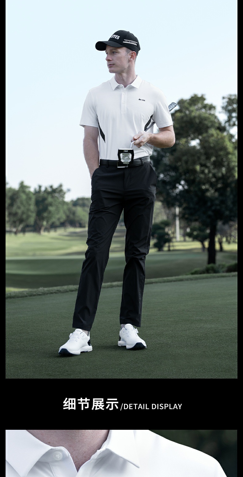 Áo polo nam tay ngắn golf Mo EYES vải nhập khẩu Hàn Quốc đàn hồi cao — M25YF030-Áo màu xám hiện đại [Cổ áo liền mạch/vải nhập khẩu Hàn Quốc/mềm và đàn hồi cao], M25YF030-Áo trắng [Cổ áo liền thân/Vải nhập khẩu Hàn Quốc/Mềm mại và đàn hồi cao], M25YF030-Áo đen [Cổ áo liền mạch/vải nhập khẩu Hàn Quốc/mềm mại và đàn hồi cao] chi tiết 11