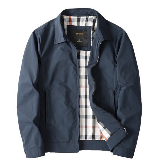 Spring and autumn new men's middle-aged and young high-end men's lapel casual executive jacket coat leading business men's clothing