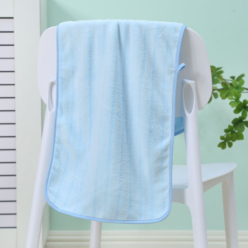 35*75 inch wide and narrow edge bordered plush absorbent bath towels with added thickness for home use, coral velvet face towels, thick gift for welfare