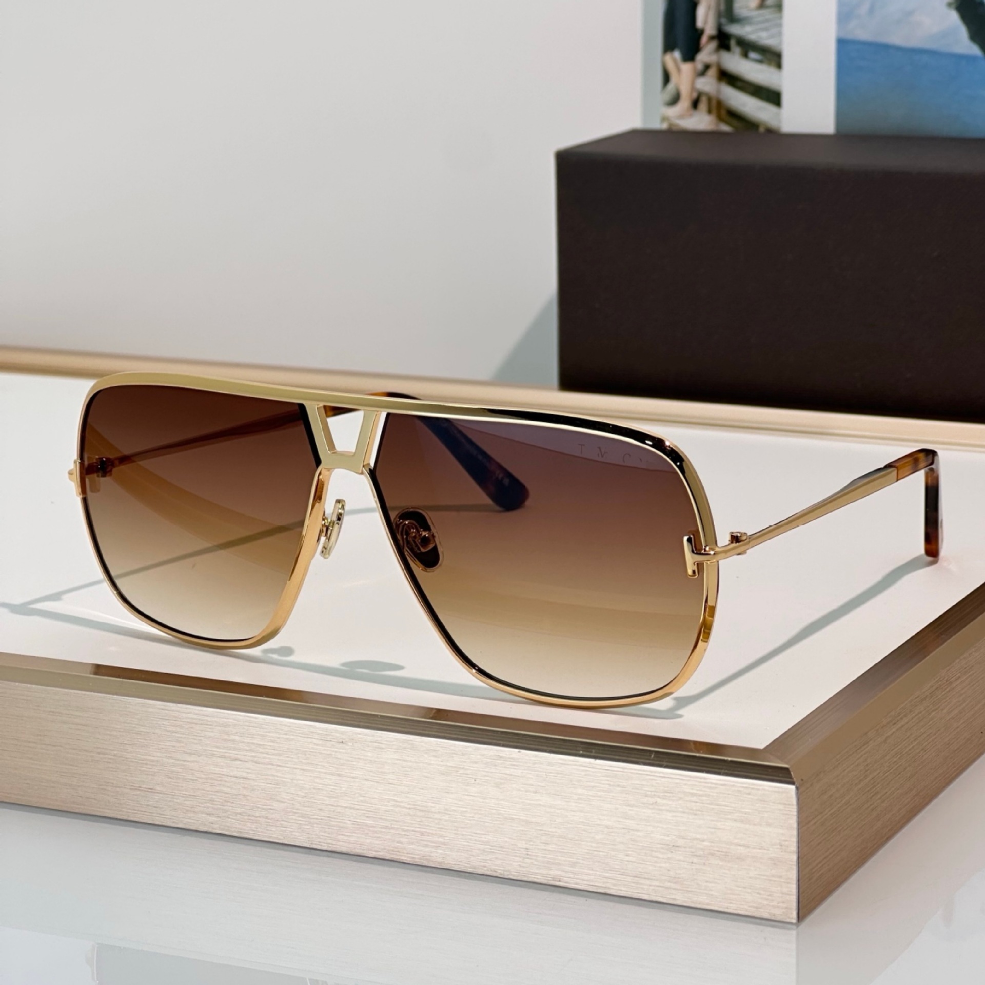 Tf1204 Cross-Border Metal Handmade Aviator Sunglasses for Men and Women, Party, Vacation, Photo Shoot, Sun Protection Sunglasses, Trendy