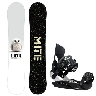Mitesbony Snowboard Snowboard Bindings Snowshoe Set for Men and Women Beginners All-Round Flat Snowboard