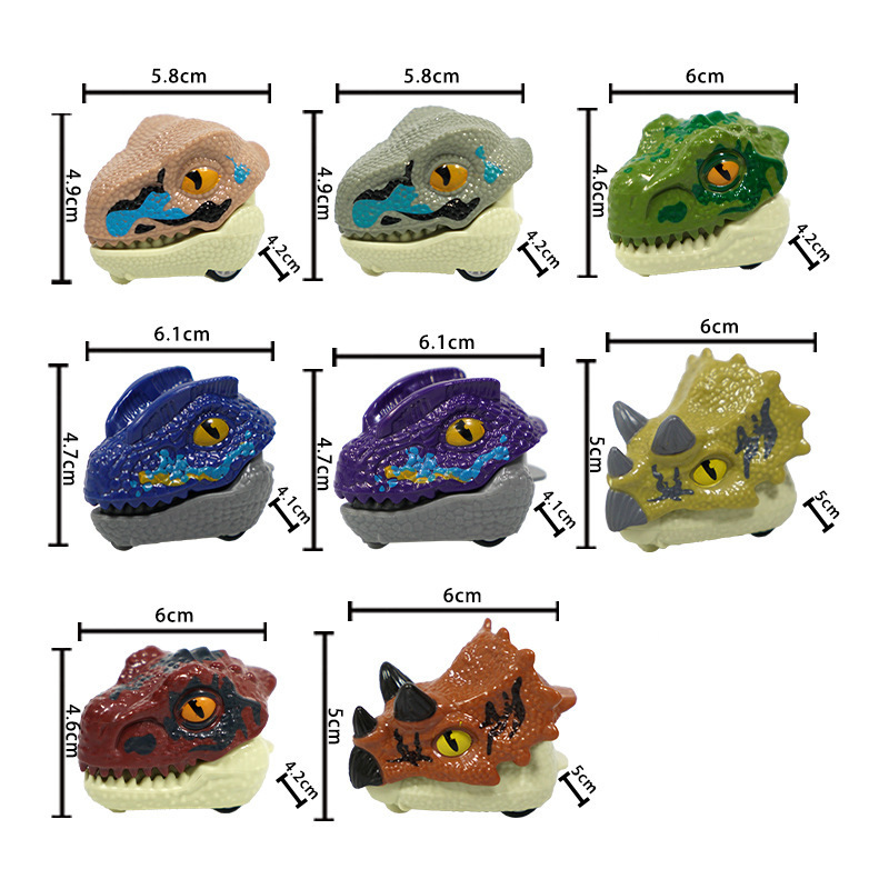 알몸 물린 공룡 풀백 자동차 (8 색 랜덤) 단일 가격