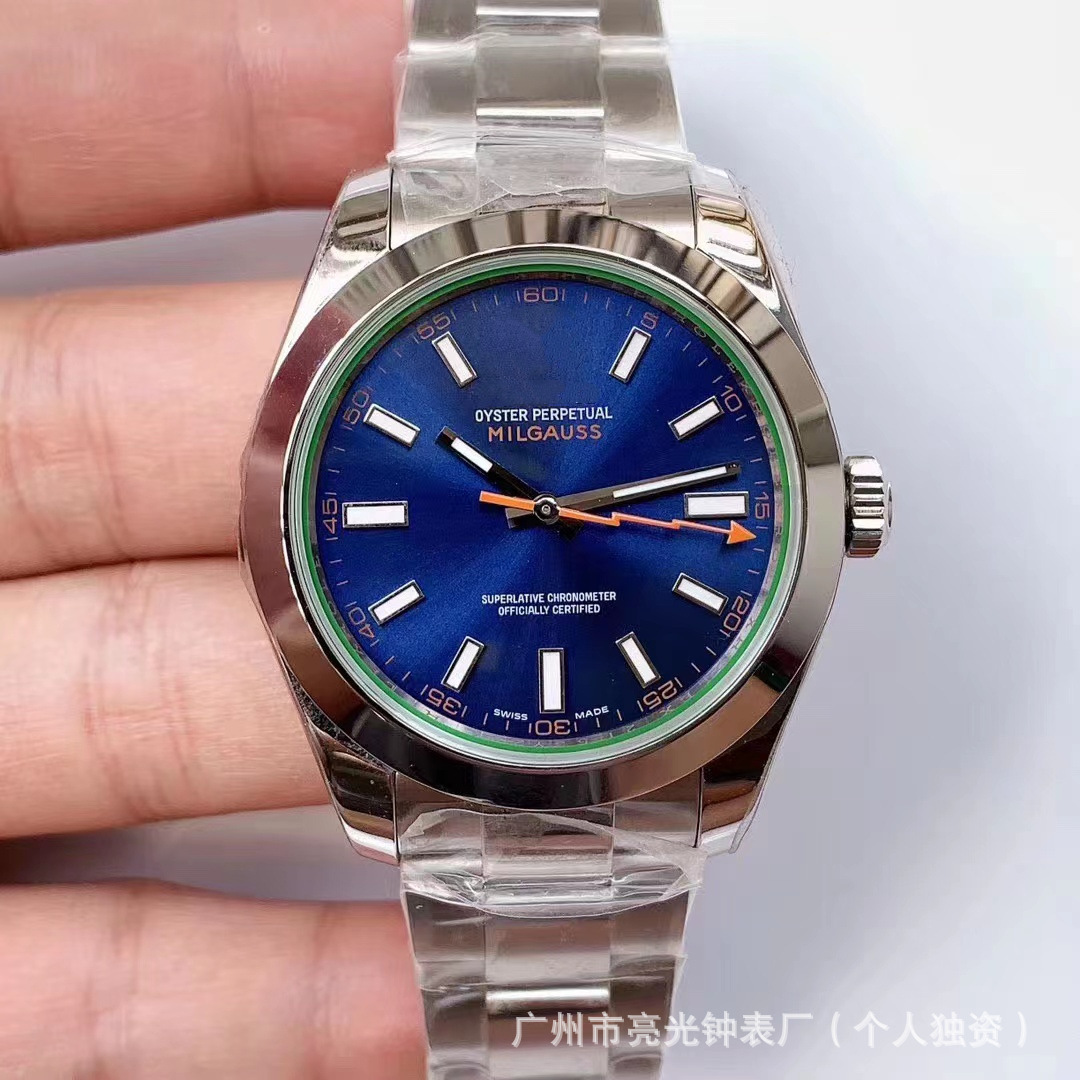 Laojia diario reloj de pulsera Airbag reloj mecánico automático para hombres de negocios nocturna correa de acero impermeable zafiro viento