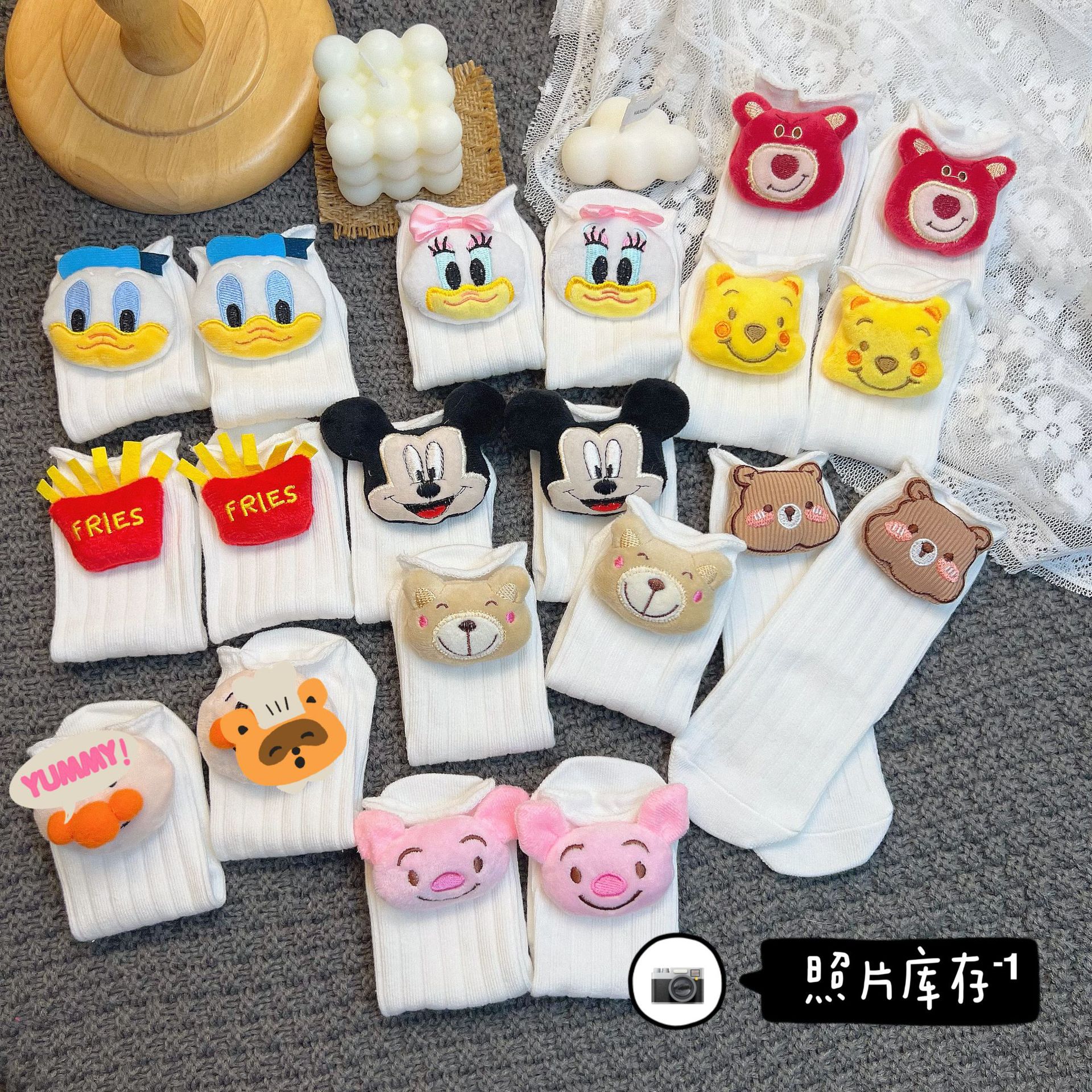 新款ins立体可爱卡通公仔袜 弹力小腿袜过膝棉袜宝宝袜 童袜批发