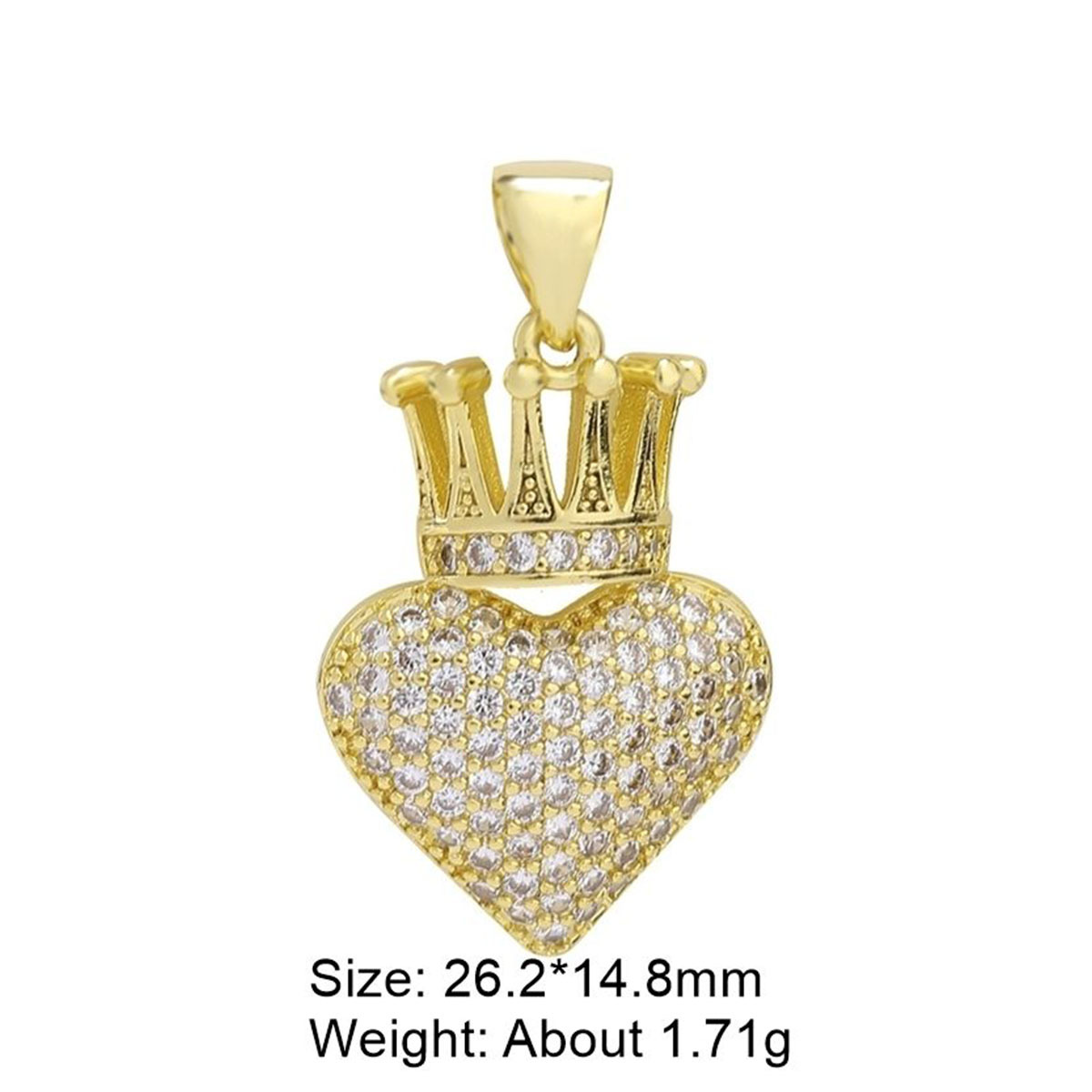 5g Weight Pendant Jewelry Making Type Rhinestones Inlay Material DIY Jewelry Accessories Classification 1 Piece Quantity Copper Material Heart Shape Pattern Plating Design Casual, Retro, Classic Style Style 1 Piece Copper Rhinestones Heart Shape Pendant 无