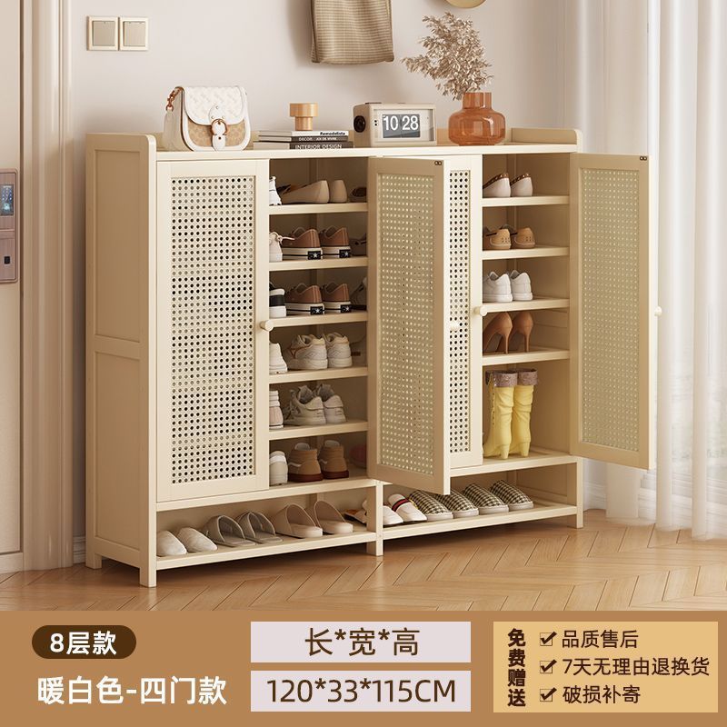 gabinete de zapatos de puerta de alto tipo de gabinete de entrada vertical integrado en el pasillo exterior del estante de zapatos domésticos muy estrechos con puerta multicapa