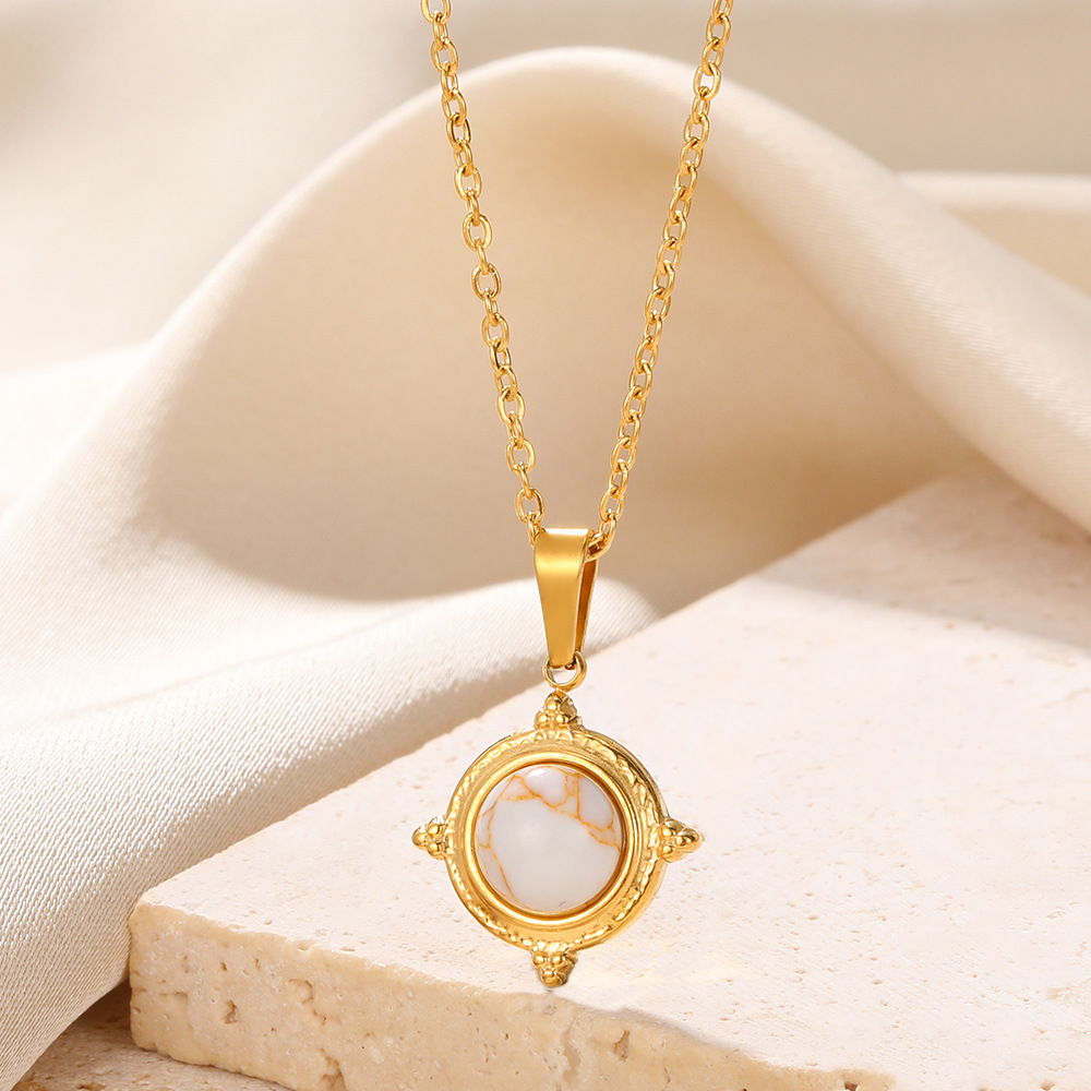 20g Weight 0.03µm-0.05µm Gold Plating Thickness PVD Coated Gold Plating Process Lobster Trigger Clasp Closure Clasp Closure Type 18K Real Gold Plated Plating Material 304 Stainless Steel Pendant Material Natural Stone, December Birthstone Turquoise Inlay Material Pendant Necklace Classification 304 Stainless Steel Chain Material 1 Piece Quantity Holiday, Daily Occasion 304 Stainless Steel Material Geometric Pattern Women's Gender Retro, Classic Style Style Waterproof Non Tarnish, Plating, Inlay Craft PVD Coated Real Gold Plated Geometric Titanium Steel Retro Classic Style Waterproof Non Tarnish Titanium Steel Lobster Trigger Clasp Closure Pendant Necklace 12