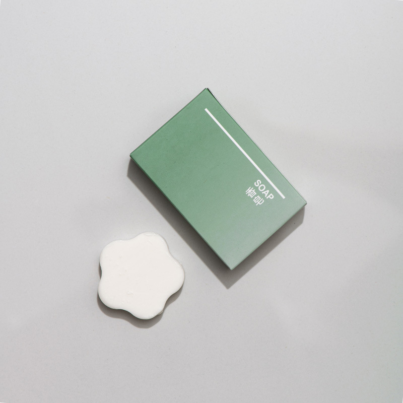 [뜨거운] 그라디언트 그린 카드 상자 ~ 20g 꽃 비누 (순수한 식물성 기름 비누 기초)
