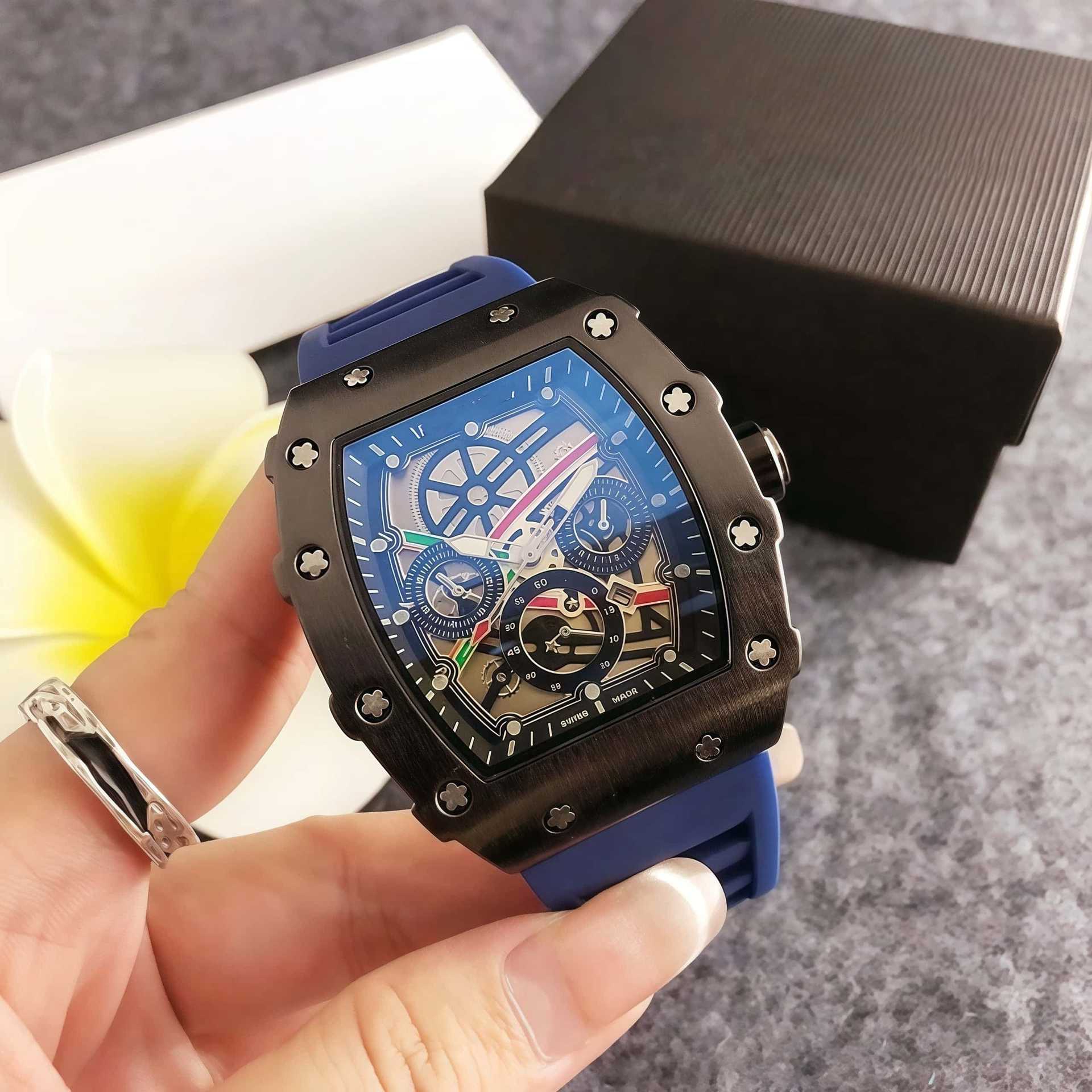 Double Curved Barrel Watch Men's Cut Out Mechanical Watch Silicone Barrel Watch Mechanical Watch Better Watch