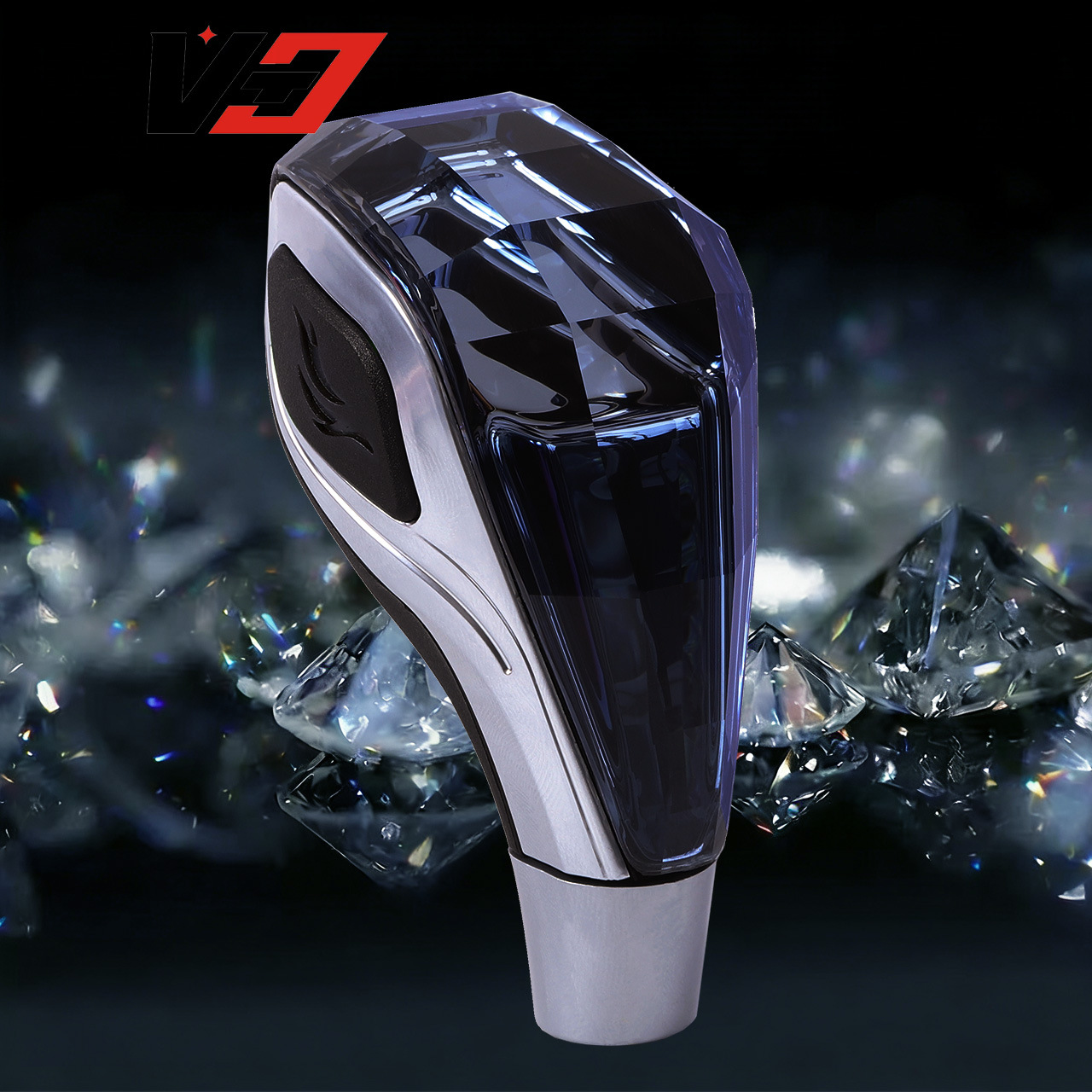 Hot-Selling Foreign Trade Car Modification Luminous Crystal Gear Shift Knob for Toyota and Mitsubishi, Auto Parts and Accessories