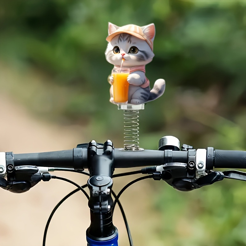 Amazon nuevo glamoroso plano de acrílico lindo gatito resorte coche espejo retrovisor mochila o llavero