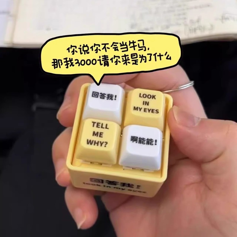 2025 新しい回答キーデストレスおもちゃクリエイティブペンダント引用興味深い発音ストレスリリーフキーホルダー退屈を和らげる|undefined