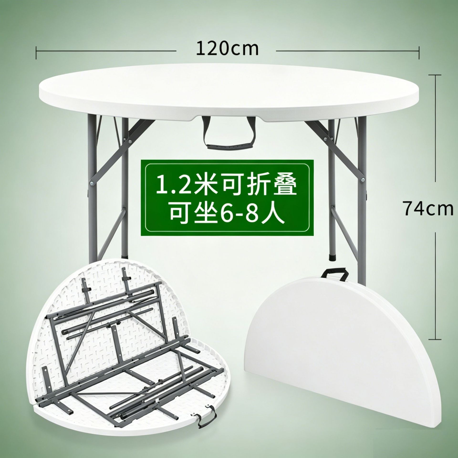 Mesa redonda plegable, mesa de comedor doméstica, pequeño tipo de casa, plegable, redonda simple, mesa redonda grande, mesa grande para cenar en el hotel