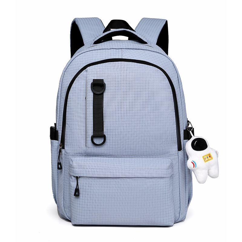 Nueva mochila coreana para hombres y mujeres, mochila de estudiantes a cuadrícula japonesa, pareja casual, mochila de viaje de moda de gran capacidad