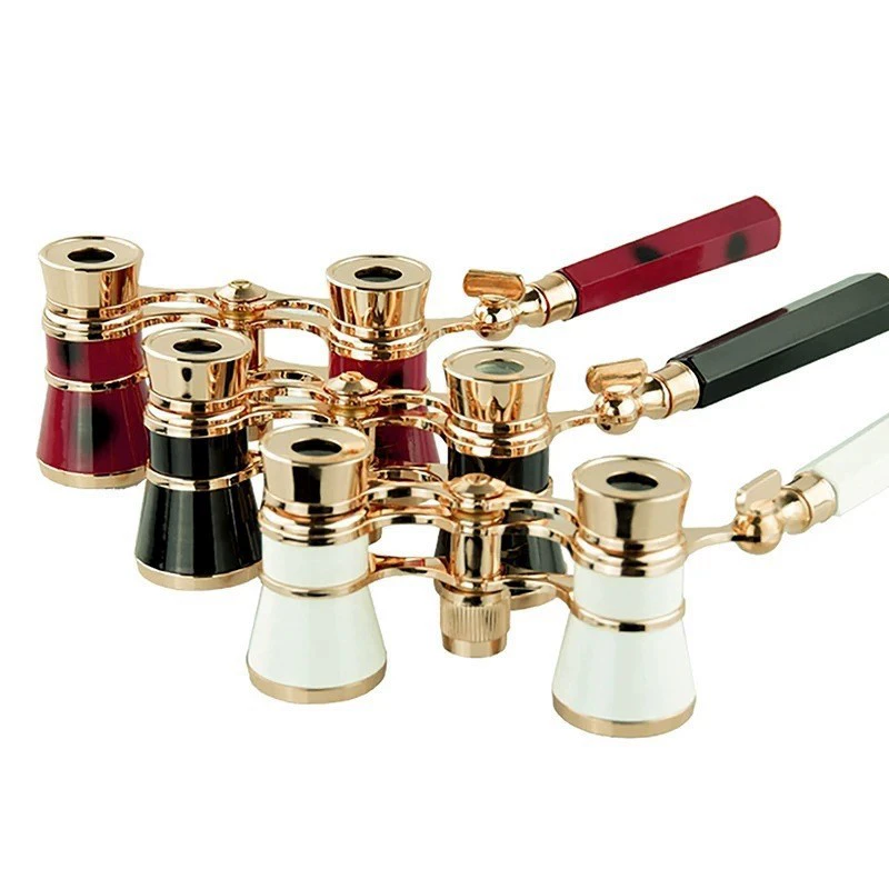 Новый 3X25 с цепной ручкой Змотоскопы металлический бинокль Концерт Подарки наружные очки