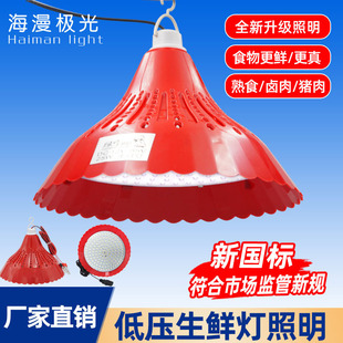 New national standard fresh light pork Light Special spotlight full spectrum white light seafood light supermarket light 12V low voltage LED light