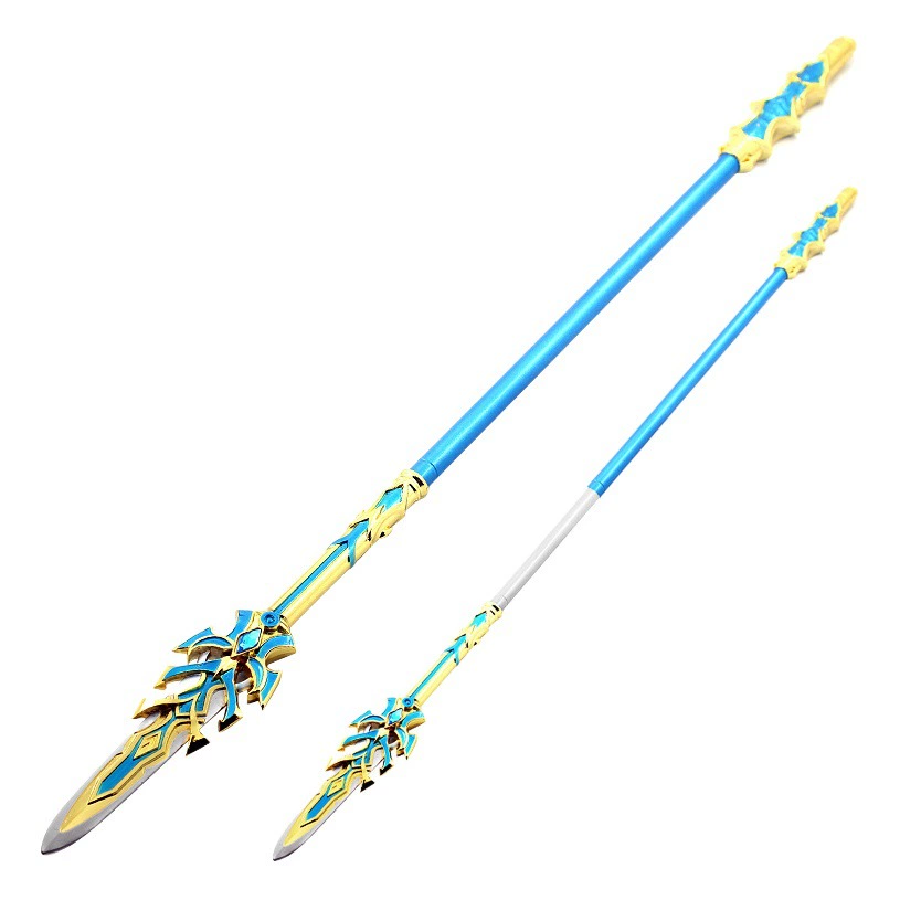 Национальная Мода Аниме периферийный Тан Сан Синий Серебряный повелитель пистолет длиной 1 м Выдвижная модель оружия