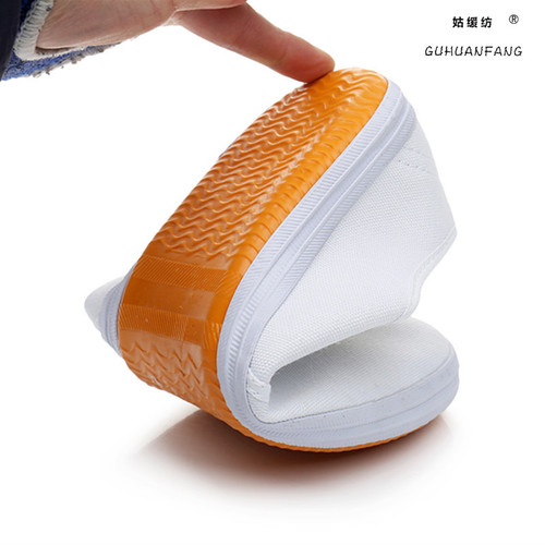 Gymnastics cloth shoes for boys and girls, primary and secondary school students and children's performance white sneakers, soft-soled performance canvas white mesh shoes
