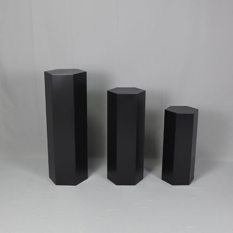 Comercio exterior boda postre tabla de hierro cuadrada fiesta de cumpleaños estante de pastel hexagonal mesa de postres de boda accesorios de ventana